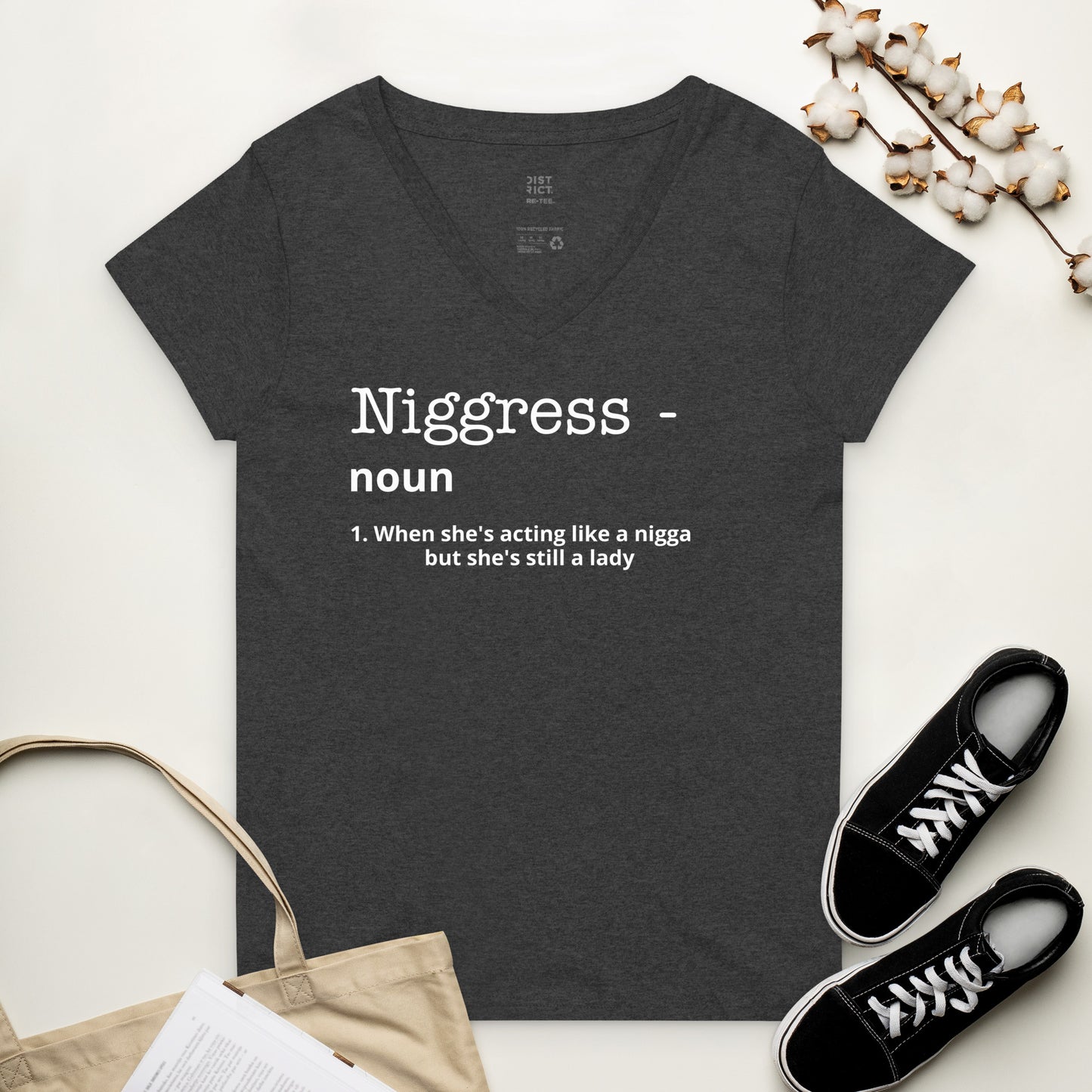 Women’s recycled v-neck t-shirt
