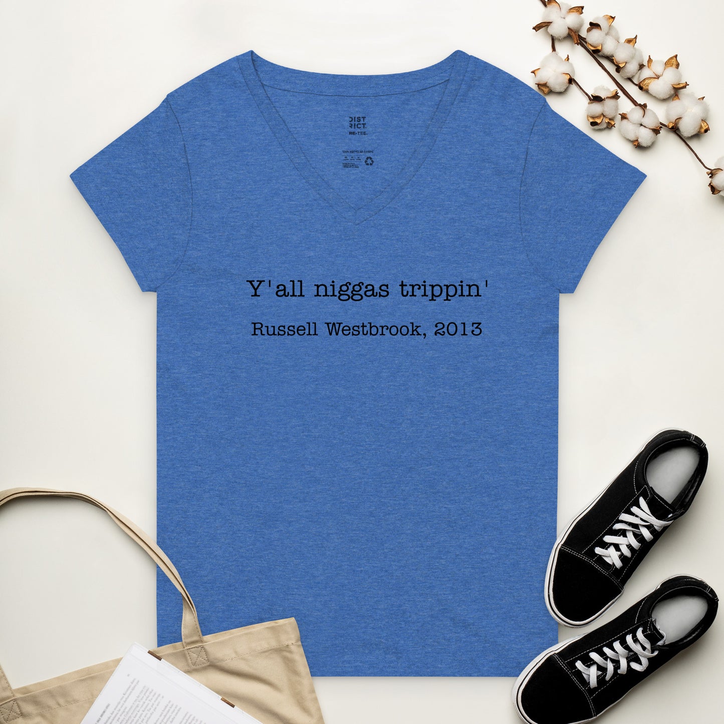 Women’s recycled v-neck t-shirt