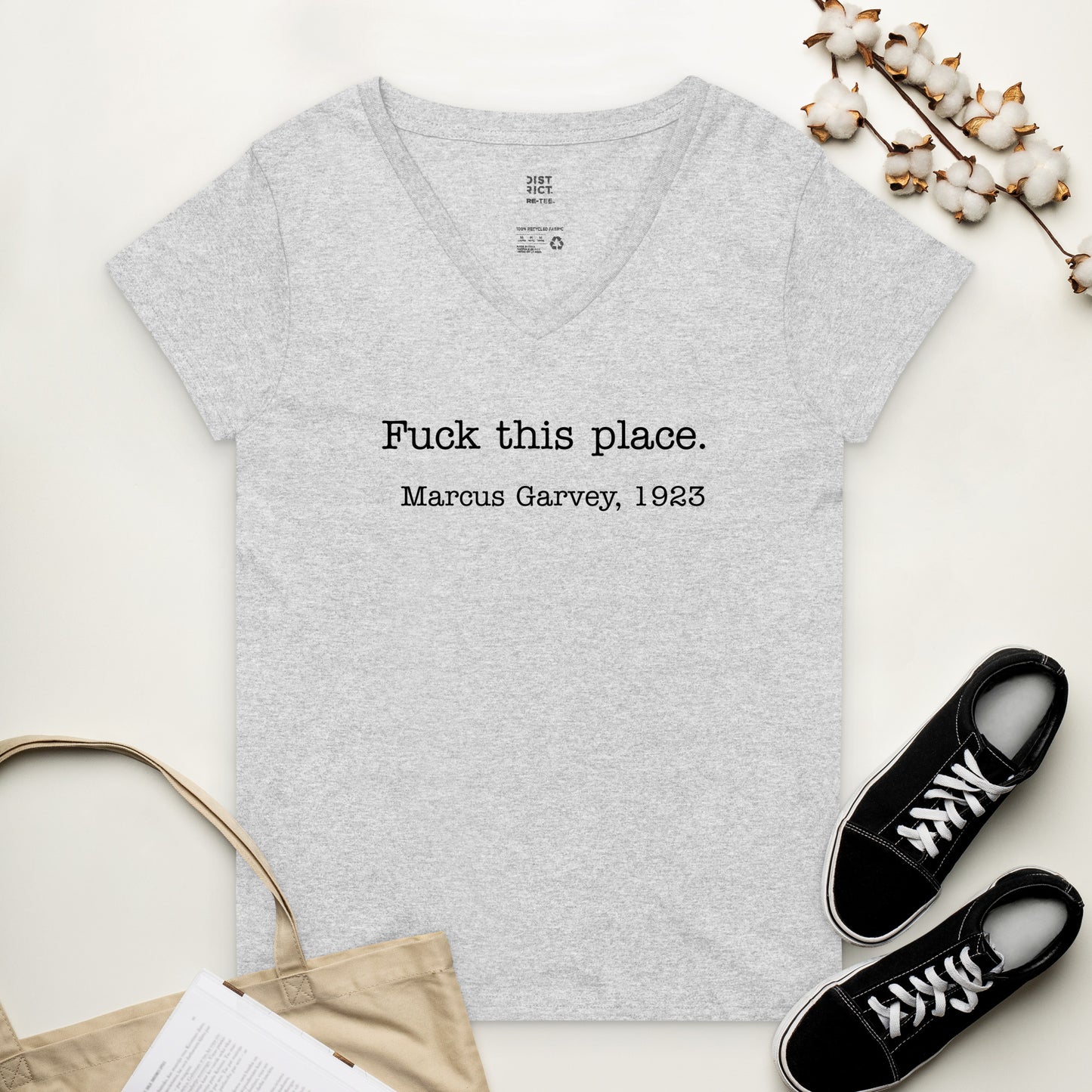 Women’s recycled v-neck t-shirt
